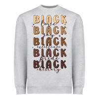 Heather Grey black history Heavyweight Sweatshirt - MaliasSmallBusiness