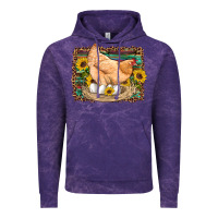 Cloud Purple western farm chicken coop animals eggs sunflowers leopard serape woode Vintage Hoodie - Artiststas