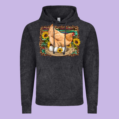 Western Farm Chicken Coop Animals Eggs Sunflowers Leopard Serape Woode Vintage Hoodie Designed By Artiststas