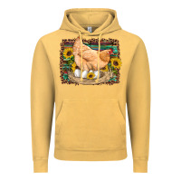 Vintage Mustard western farm chicken coop animals eggs sunflowers leopard serape woode Vintage Hoodie - Artiststas