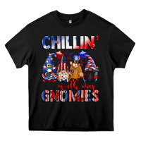 Black Chillin' with my gnomies 4th of July Heavy Core Tee - CowGirlArtShop