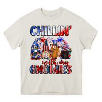 Cream Chillin' with my gnomies 4th of July Heavy Core Tee - CowGirlArtShop
