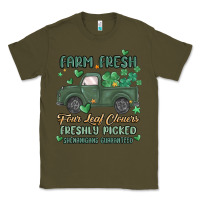 Army Green farm fresh four leaf clovers Classic Tee - MaliasSmallBusiness