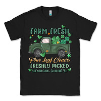 Black farm fresh four leaf clovers Classic Tee - MaliasSmallBusiness