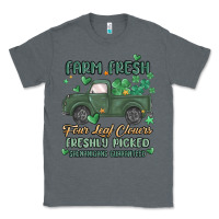 Charcoal Heather farm fresh four leaf clovers Classic Tee - MaliasSmallBusiness
