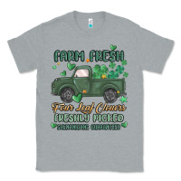 Heather Grey farm fresh four leaf clovers Classic Tee - MaliasSmallBusiness