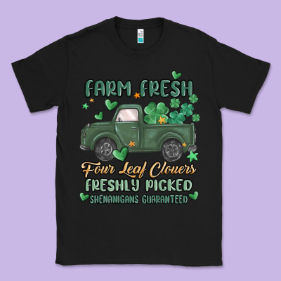 Farm Fresh Four Leaf Clovers Classic Tee Designed By Maliassmallbusiness