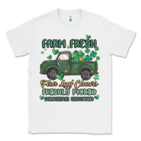 White farm fresh four leaf clovers Classic Tee - MaliasSmallBusiness