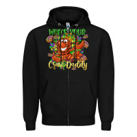 Black Who's your craw daddy Mardi Gras Zipper Hoodie - LillyAllenDesigns