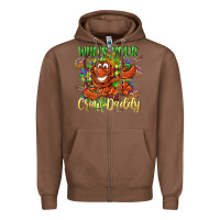 Chestnut Who's your craw daddy Mardi Gras Zipper Hoodie - LillyAllenDesigns