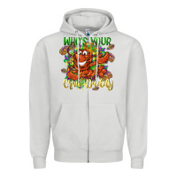 Dove Grey Who's your craw daddy Mardi Gras Zipper Hoodie - LillyAllenDesigns