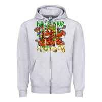 Heather Grey Who's your craw daddy Mardi Gras Zipper Hoodie - LillyAllenDesigns
