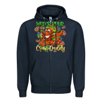 Navy Who's your craw daddy Mardi Gras Zipper Hoodie - LillyAllenDesigns