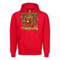 Red Who's your craw daddy Mardi Gras Zipper Hoodie - LillyAllenDesigns