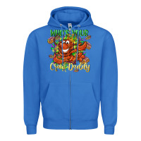 True Royal Who's your craw daddy Mardi Gras Zipper Hoodie - LillyAllenDesigns