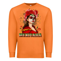 Carrot Sugar skull girl with Mexicana Premium Sweatshirt - NancyCooperArtShop