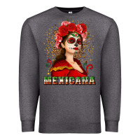 Sugar Skull Girl With Mexicana Premium Sweatshirt | Teevron