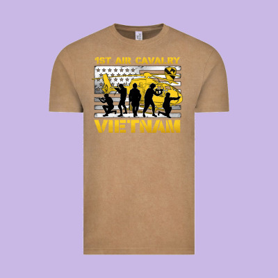 1st Air Cavalry Vietnam Veteran Vintage Tee Designed By Jasminsmagicworld