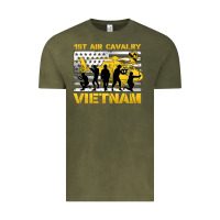 Vintage Olive 1st air cavalry vietnam veteran Vintage Tee - Jasminsmagicworld
