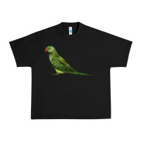 Black Ring Necked Parakeet Urban Heavy Tee - LillyAllenDesigns