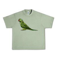Oil Green Ring Necked Parakeet Urban Heavy Tee - LillyAllenDesigns