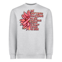 Heather Grey pink sunflower and cancer ribbon breast cancer Heavyweight Sweatshirt - MaliasSmallBusiness