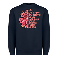 Pink Sunflower And Cancer Ribbon Breast Cancer Heavyweight Sweatshirt | Teevron