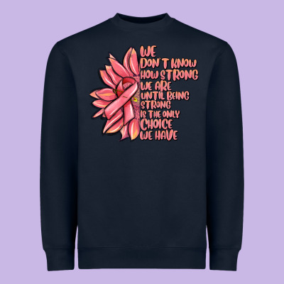 Pink Sunflower And Cancer Ribbon Breast Cancer Heavyweight Sweatshirt Designed By Maliassmallbusiness