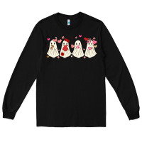 Black valentines day ghost Long Sleeve Tee - MaliasSmallBusiness
