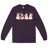 Plum valentines day ghost Long Sleeve Tee - MaliasSmallBusiness