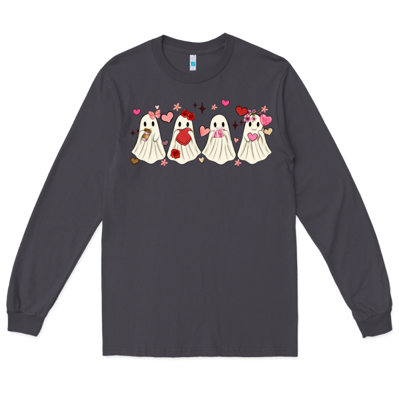 Valentines Day Ghost Long Sleeve Tee by MaliasSmallBusiness | Teevron