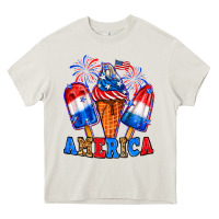 Cream 4th of July America ice creams Heavy Core Tee - Neo Western