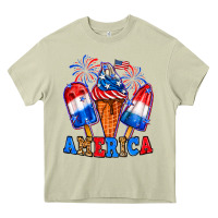 4th Of July America Ice Creams Heavy Core Tee | Teevron