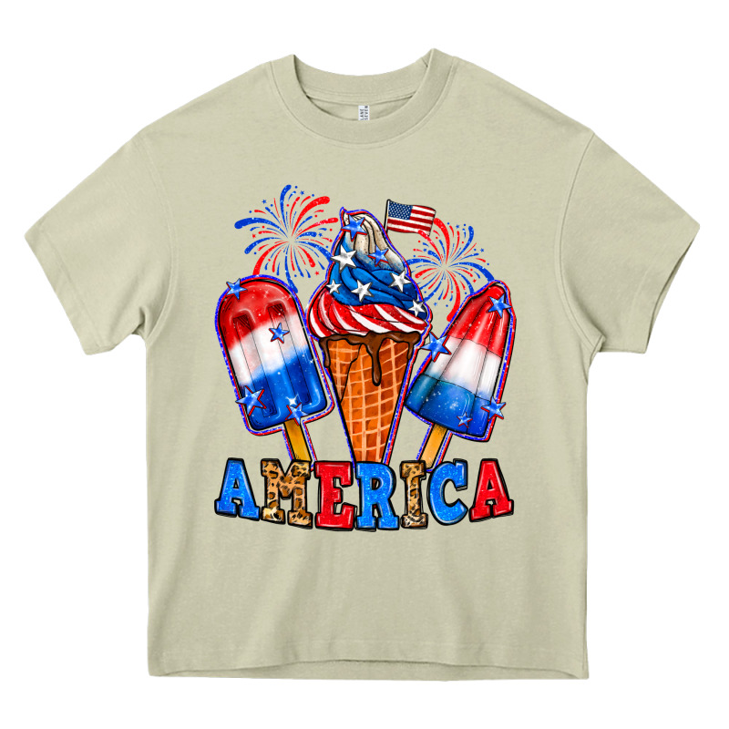 4th Of July America Ice Creams Heavy Core Tee by Neo Western | Teevron