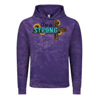 Cloud Purple She Is Strong Western Cross Vintage Hoodie - RanaPortraitStore