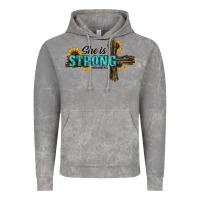 Cloud Rock She Is Strong Western Cross Vintage Hoodie - RanaPortraitStore
