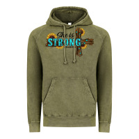 Vintage Olive She Is Strong Western Cross Vintage Hoodie - RanaPortraitStore