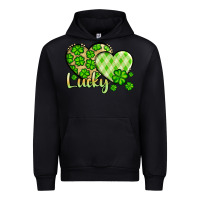 Black St. Patrick's Lucky hearts Urban Hoodie - OliviaCreatesArt