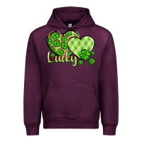 Mauve Wine St. Patrick's Lucky hearts Urban Hoodie - OliviaCreatesArt