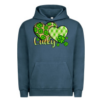 Pigment Midnight Navy St. Patrick's Lucky hearts Urban Hoodie - OliviaCreatesArt