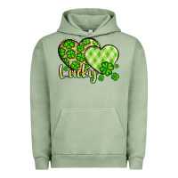 Pigment Oil Green St. Patrick's Lucky hearts Urban Hoodie - OliviaCreatesArt