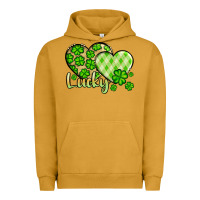 Pigment Peanut Butter St. Patrick's Lucky hearts Urban Hoodie - OliviaCreatesArt