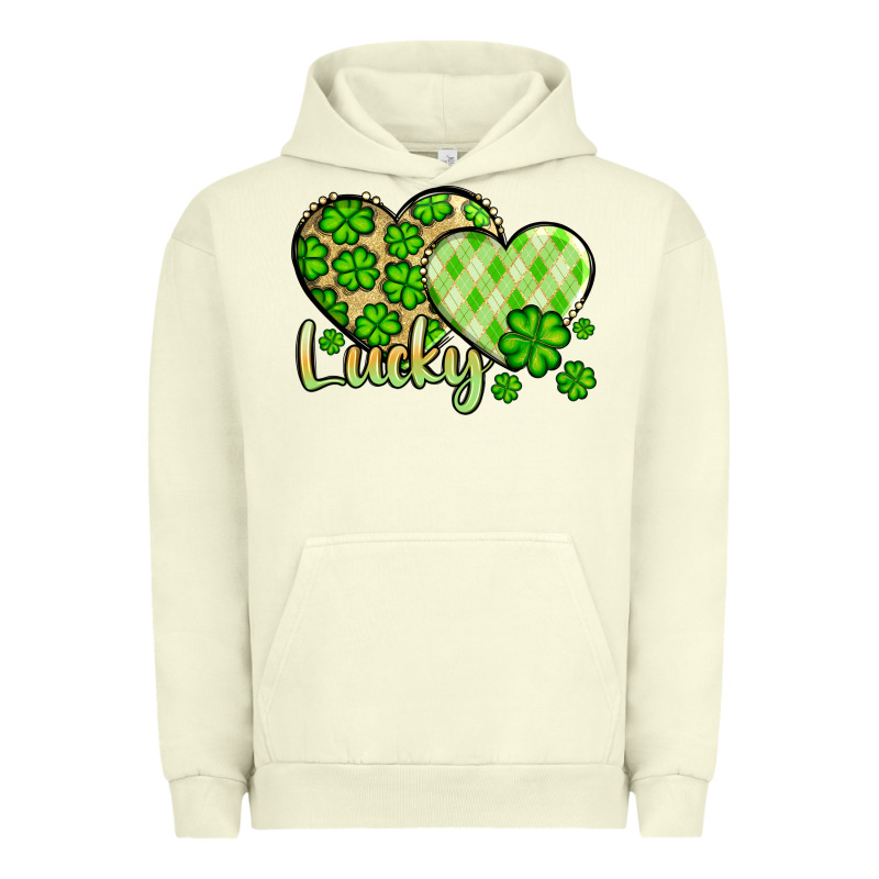St. Patrick's Lucky Hearts Urban Hoodie by OliviaCreatesArt | Teevron