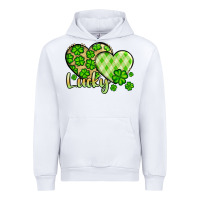 White St. Patrick's Lucky hearts Urban Hoodie - OliviaCreatesArt