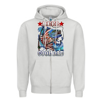 Dove Grey Reel Cool Dad Bass 4th of July Zipper Hoodie - LillyAllenDesigns