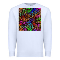 White Pride leopard seamless pattern Premium Sweatshirt - NancyCooperArtShop