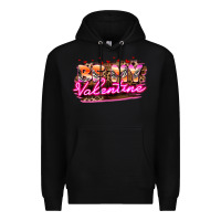 Black be my valentine Premium Hoodie - HowdyJamesFarm
