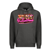 Charcoal Heather be my valentine Premium Hoodie - HowdyJamesFarm