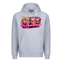 Heather Grey be my valentine Premium Hoodie - HowdyJamesFarm