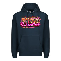 Navy be my valentine Premium Hoodie - HowdyJamesFarm
